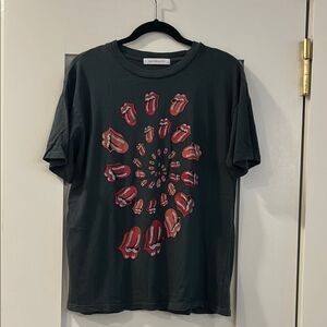 Daydreamer Graphic Rolling Stones Dark Gray T-Shirt, Size Medium